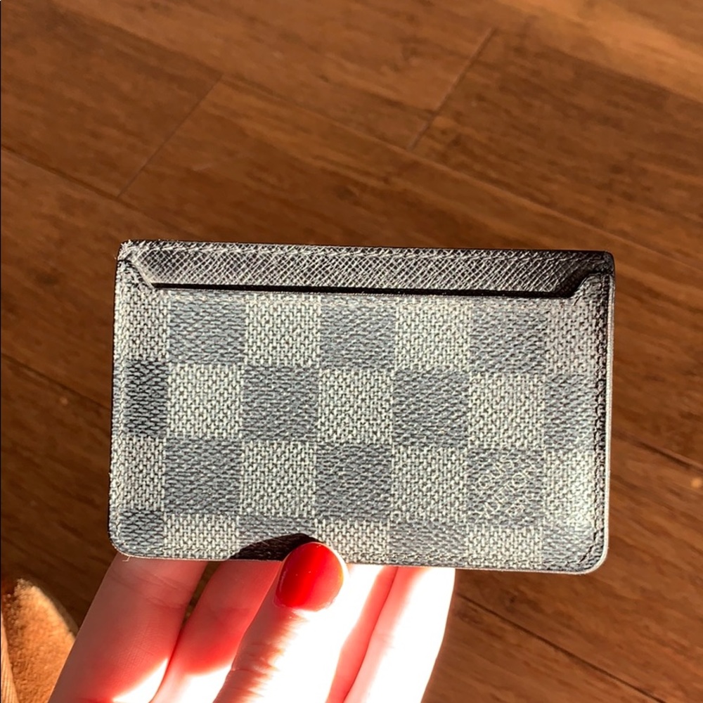 Louis Vuitton men’s card holder wallet black/gray